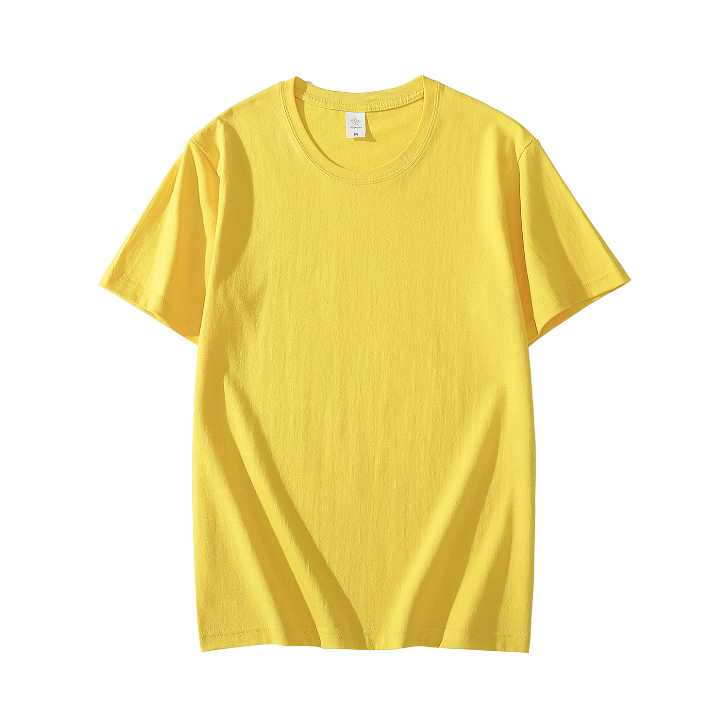 2023夏季新款女装宽松精梳纯棉短袖T恤定版大码广告衫工作服印log
