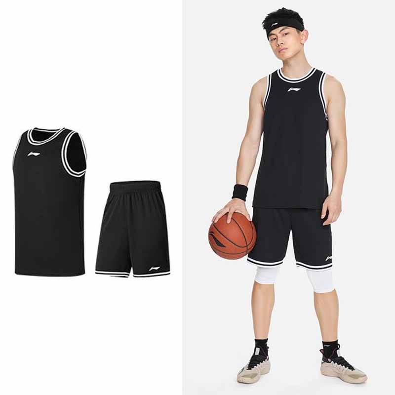 李宁比赛套装22春篮球系列男子无袖背心运动服专业比赛服AATS003