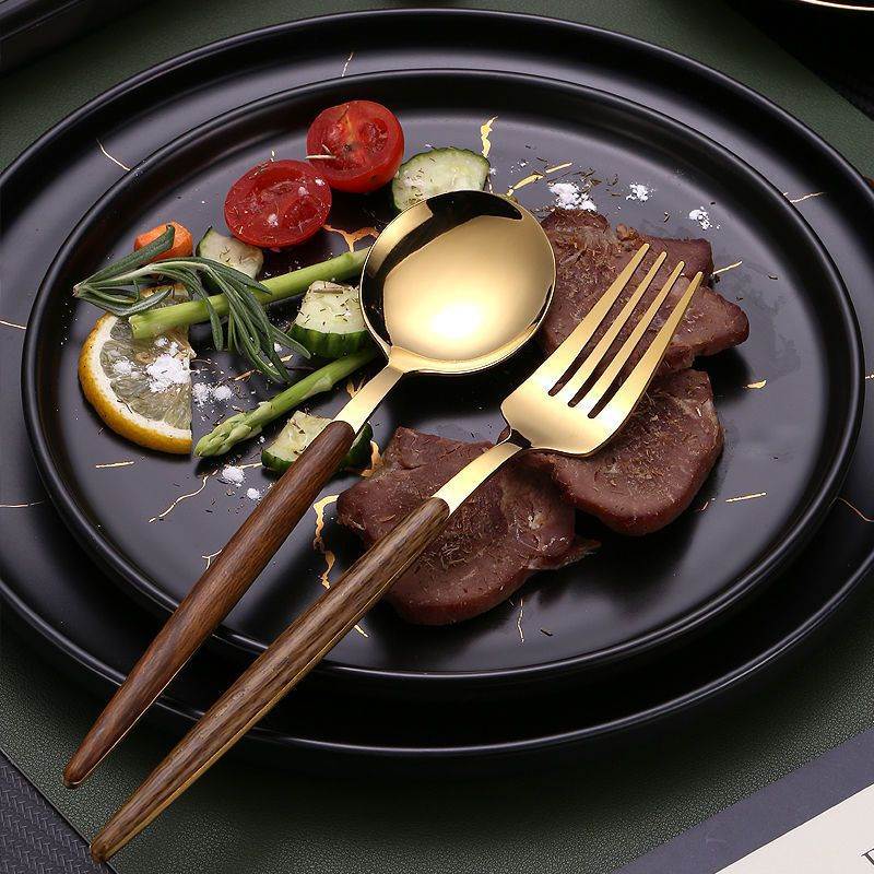 不锈钢便携筷子勺子套装学生上班族餐具盒牛排餐具筷勺套装