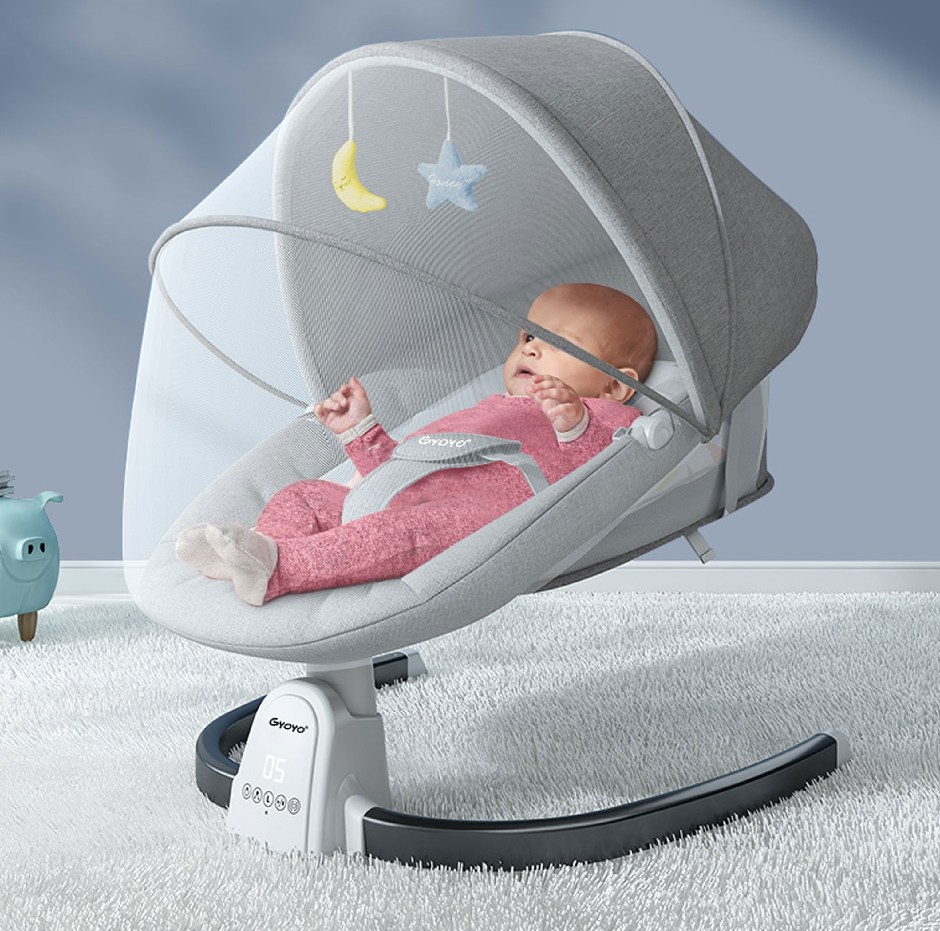 哄娃神器婴儿摇摇椅新生儿摇摇床宝宝电动摇篮带娃睡觉安抚椅哄睡