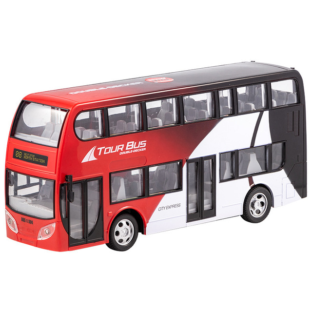 大号无线遥控巴士汽车双层电动巴士充电仿真车儿童男孩子模型玩具