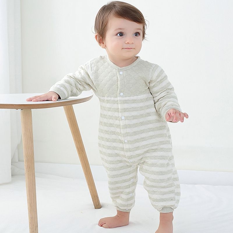 婴儿服棉婴儿连体衣0-3-6宝宝衣服保暖内衣新生儿衣服套爬服