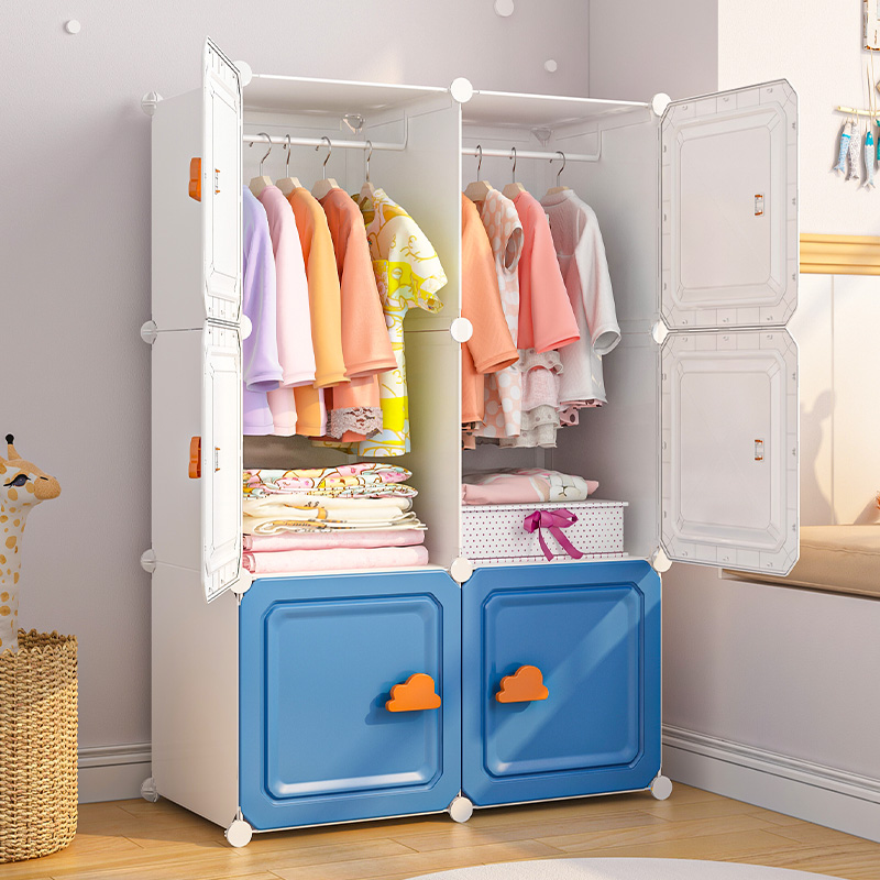 儿童衣柜简易收纳柜宝宝婴儿衣服小衣橱家用卧室组装箱储物柜子