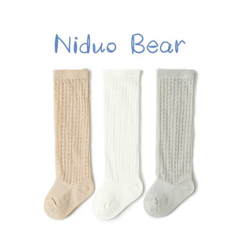 尼多熊婴儿长筒袜夏季薄款棉过膝袜新生儿宝宝袜防蚊长腿不勒脚