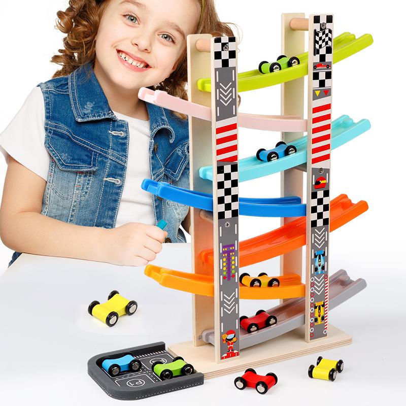 玩具轨道儿童车宝宝2岁滑翔益智男孩3汽车小1滑行木制多层惯性4滑