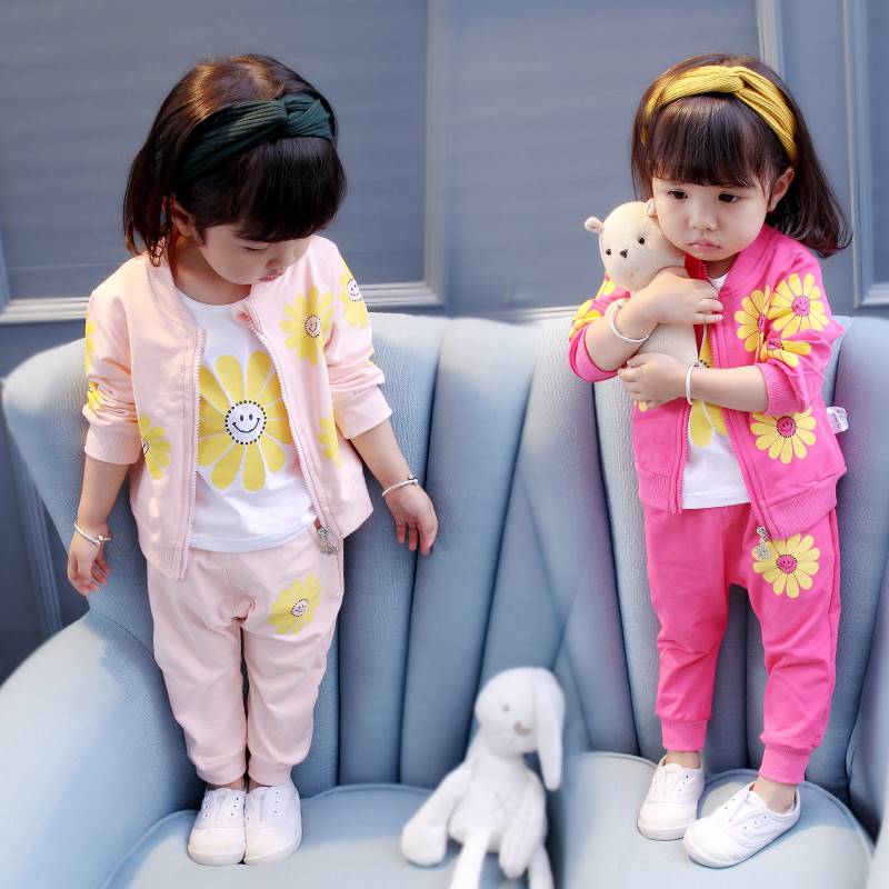 女童春秋套装女宝宝春装一岁小女孩秋装衣服2岁半3到4周岁5儿童装