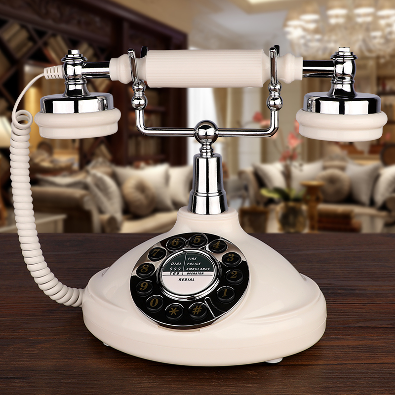 欧式复古电话机座机家用办公固定电话美式仿古创意时尚电话