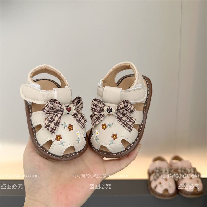婴幼儿鞋子夏季1-2岁女宝宝凉鞋软底防滑学步鞋幼童公主叫叫凉鞋