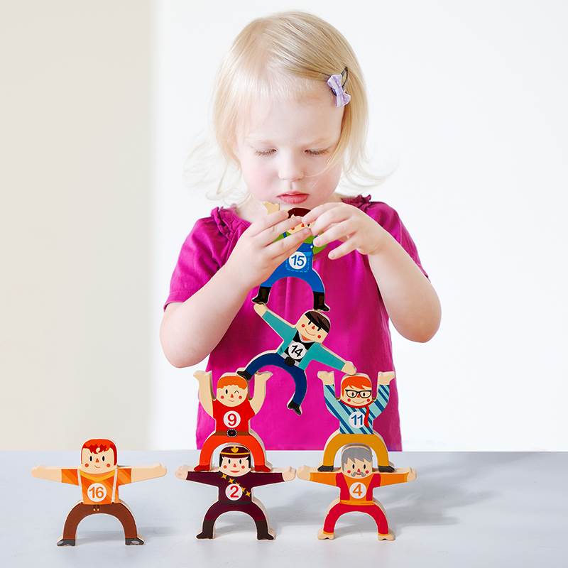 儿童木制大力士平衡叠叠乐 叠叠高 层层叠罗汉小人宝宝益智玩具