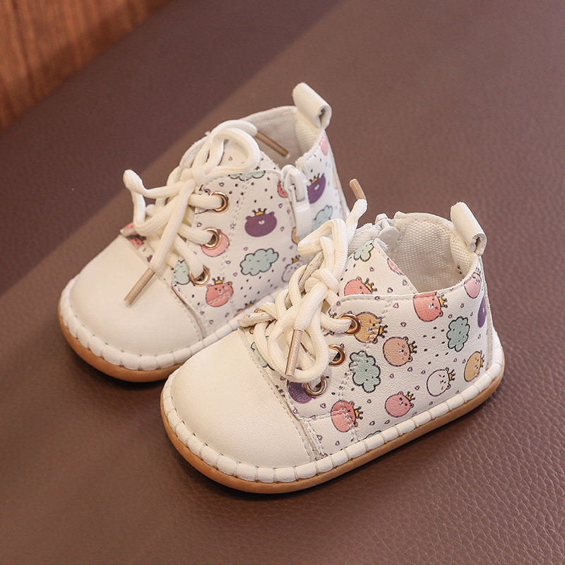 宝宝学步鞋冬款0-1-3岁加绒加厚婴儿棉鞋秋季软底男女童防滑单鞋