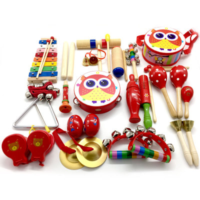 正品包邮木奥尔夫儿童打击乐器套装组合婴幼儿早教教具音乐器材手