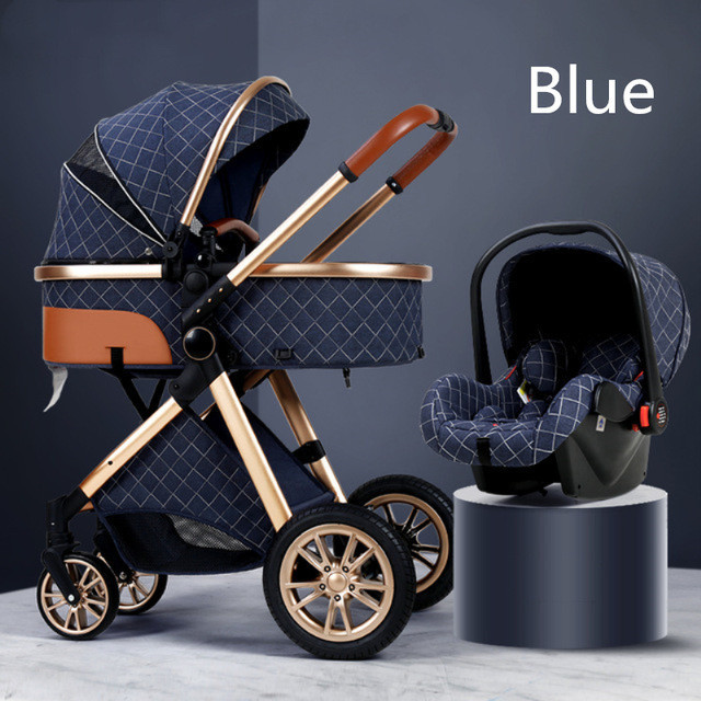 厂价高景观二合一婴儿推车可坐可躺可换向避震折叠新生儿童手推车