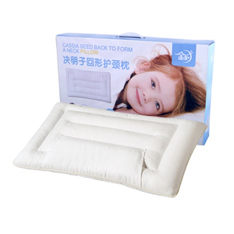 儿童枕头6-12岁决明子回形护颈枕头小学生专用枕头枕头芯四季款