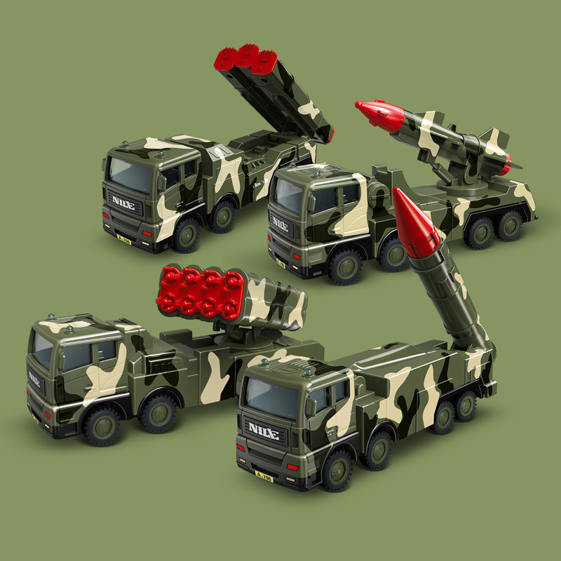 惯性军事导弹车玩具儿童耐摔小汽车宝宝2-3岁越野洲际巡航导弹