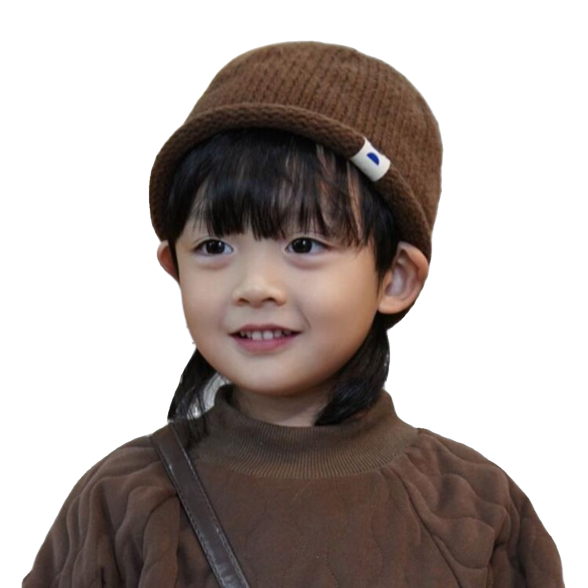 砚台家童装韩版儿童针织毛线帽男女童帽子小童奶嘴瓜皮帽保暖帽潮
