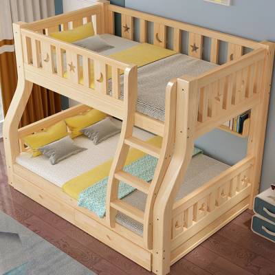 实木上下床双层床两层高低床双人床上下铺木床儿童床子母床组合床