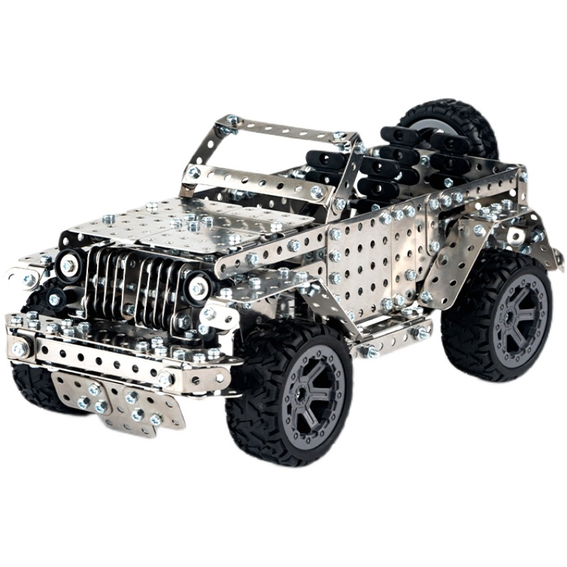 男孩玩具拼装金属模型积木汽车益智儿童节仿真摆件礼物有意义特别