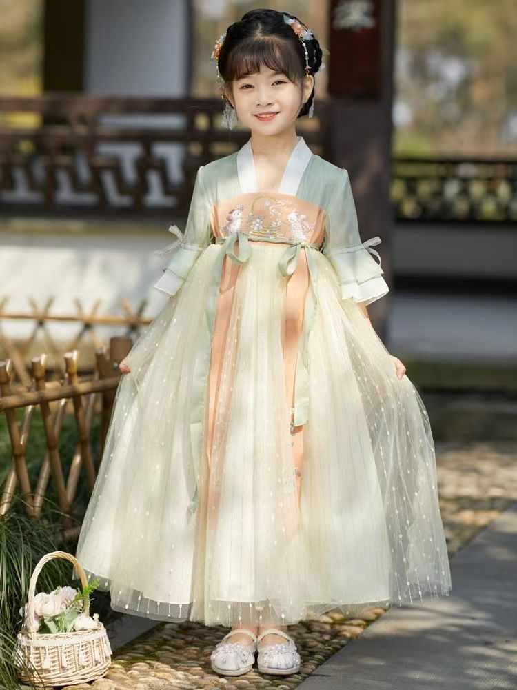 女童汉服超仙古风儿童装中国风夏季连衣裙小女孩古装唐装裙子夏装