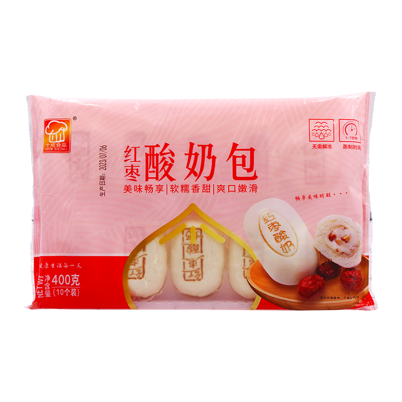 红枣酸奶包400g10只儿童营养包子速冻点心速食早餐面点下午茶点心