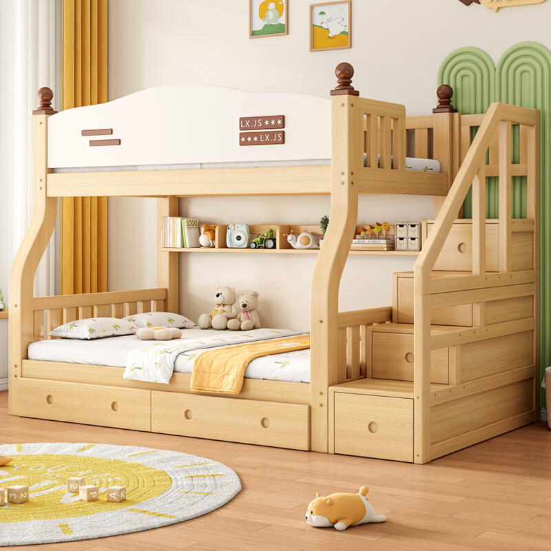 上下铺双层床全实木子母床成人高低床双人上下床小户型两层儿童床