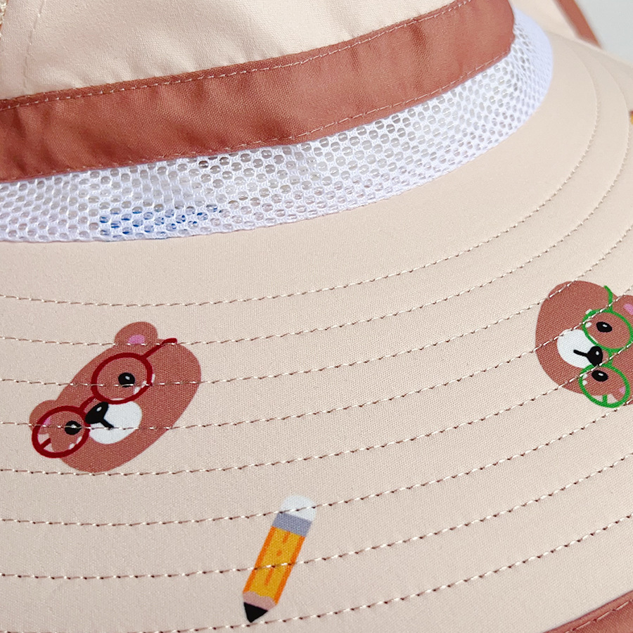 夏季儿童防晒帽女男童2024新款渔夫帽婴儿防晒防紫外线宝宝遮阳帽