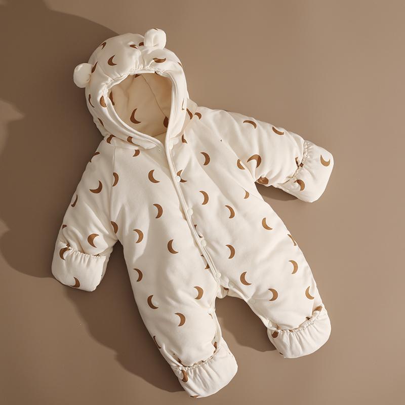 新生婴儿儿衣服冬装连体衣棉袄初生宝宝外出包脚加厚棉服抱衣套装