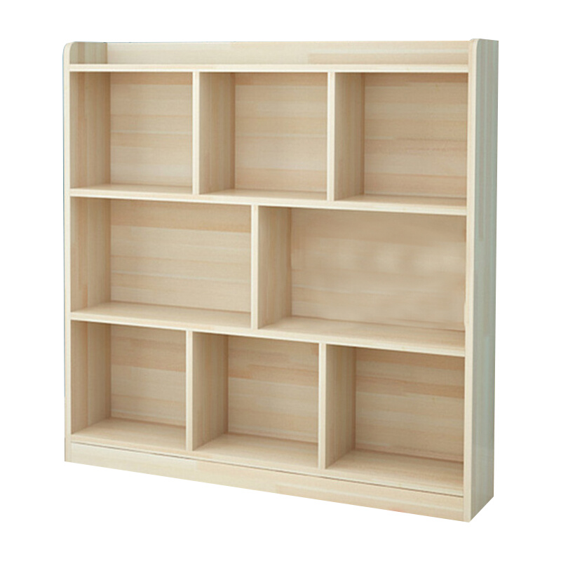 儿童实木书架落地置物架幼儿园矮书柜学生简易客厅置物架松木定制