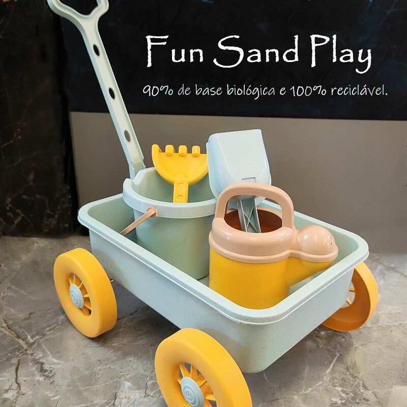 2023海滩儿童沙滩玩具手拉车套装海边挖沙铲子工具玩沙戏水男女孩