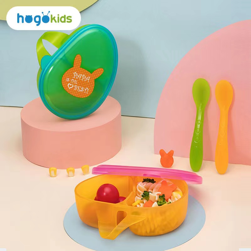 婴儿辅食碗勺套装便携外出宝宝分格米糊碗盖儿童家用辅食餐具