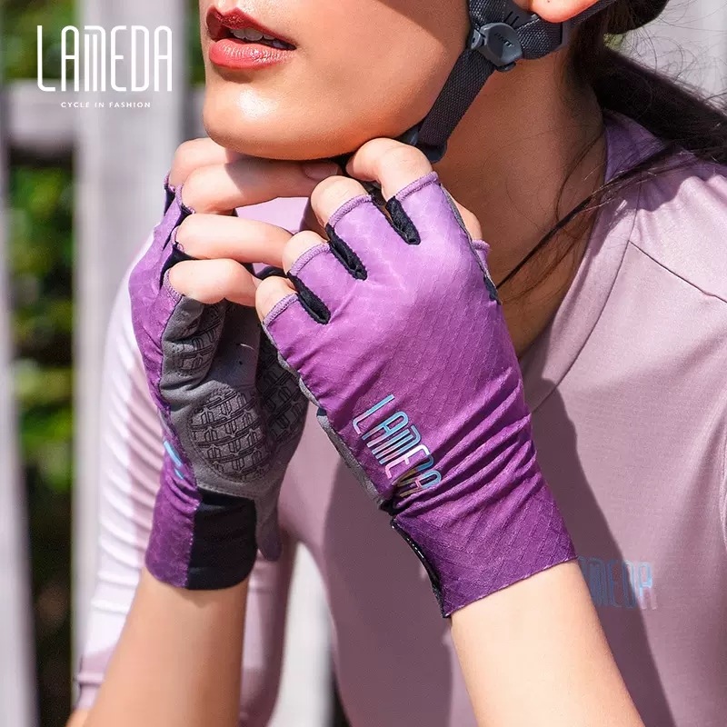 兰帕达新款骑行手套半指男女夏季专业公路山地自行车单车减震装备