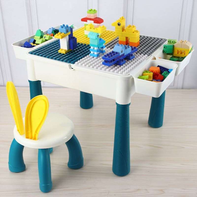 多功能积木桌男女孩儿童益智积木拼装玩具宝宝智力动脑3-6岁2-4岁