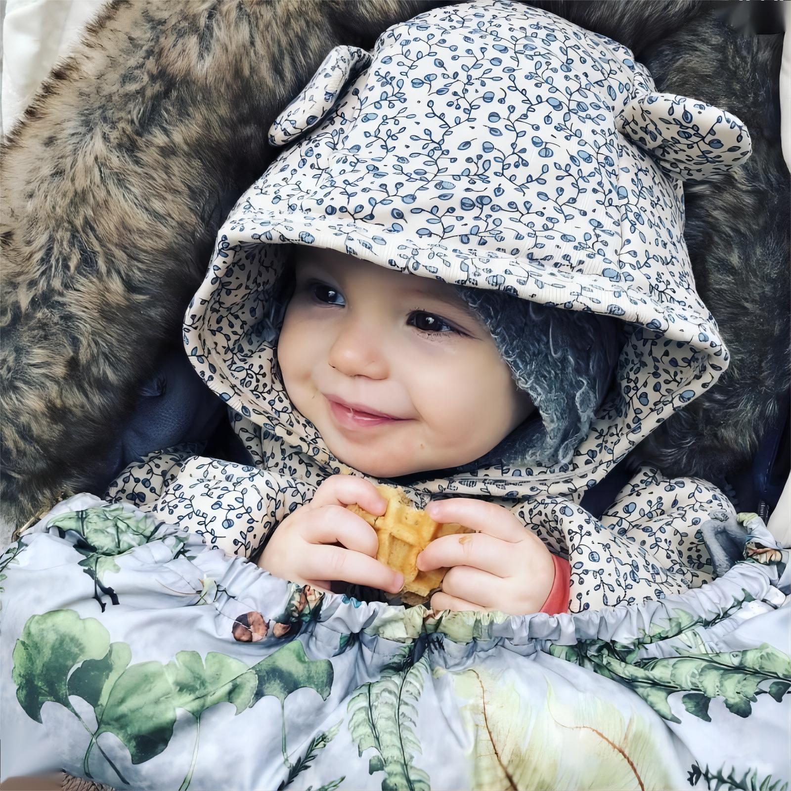 丹麦婴儿连体衣夹棉新生儿宝宝纯棉男女童外套哈衣爬服冬装外出服