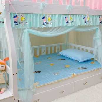 厂销蚊帐15字g子母床上下铺家用梯形双层高低儿童床12m18米135m1