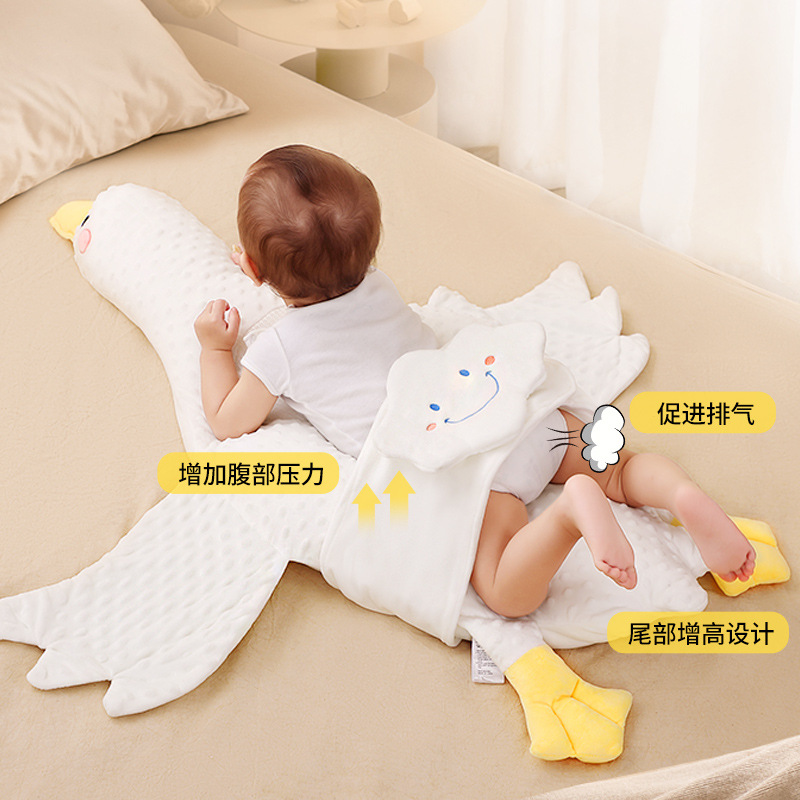 新生儿安抚玩具玩偶大白鹅婴儿排气枕宝宝用品陪伴公仔安抚枕趴睡