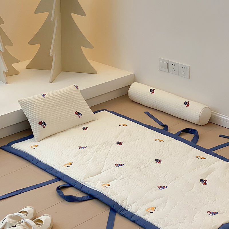罗兰全棉婴儿床床垫儿童宝宝幼儿园可脱卸加厚软床褥拼接床垫被子