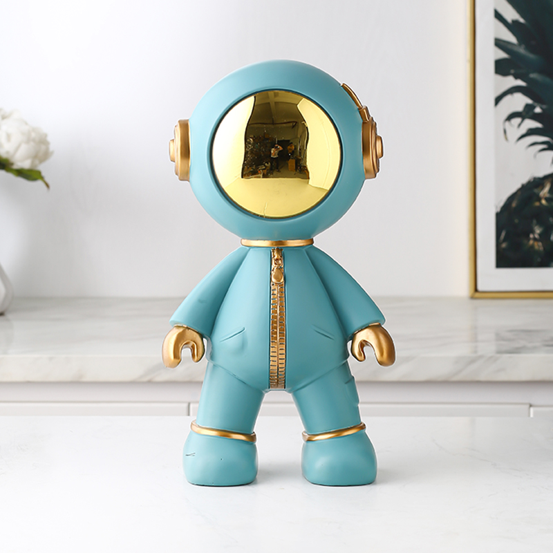 太空人摆件家居饰品创意宇航员桌面树脂儿童房间存钱罐客厅装饰