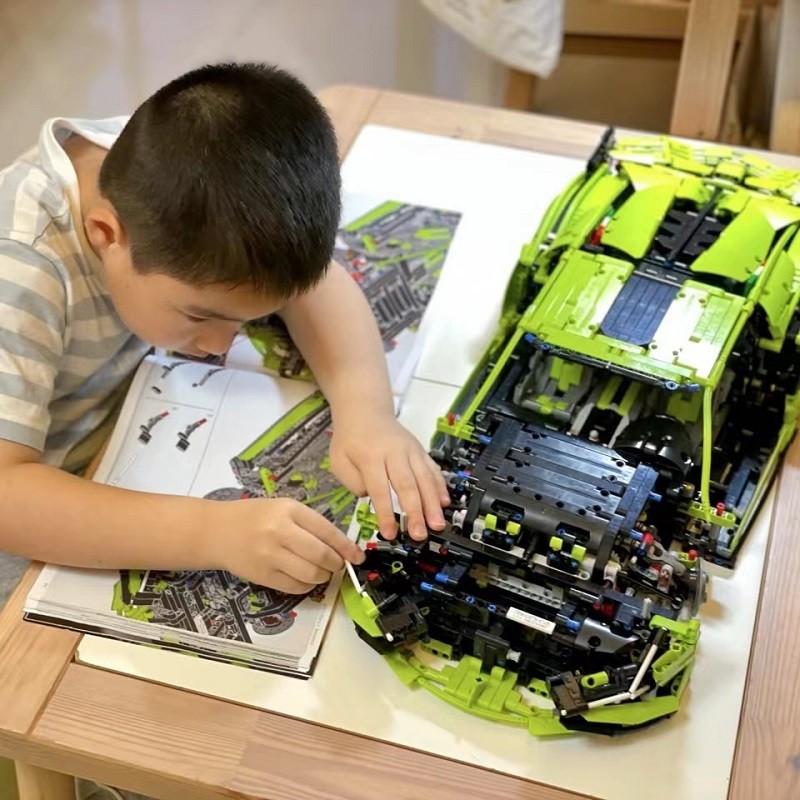 兰博基尼积木拼装益智玩具男孩系列六一儿童节礼物汽跑车 6岁以上