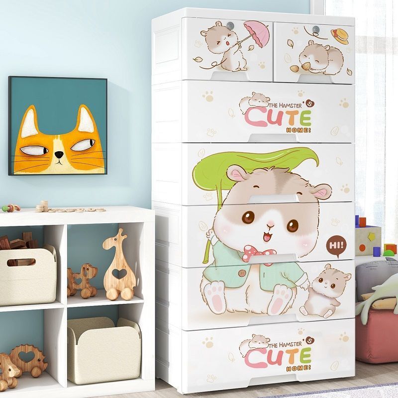 加厚收纳柜子抽屉式多层婴儿童宝宝衣柜玩具整理储物柜塑料五斗柜