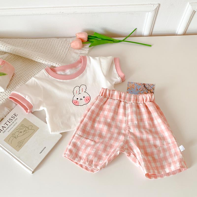 婴儿衣服夏季薄款纯棉可爱超萌短袖分体7套装9个月一岁女宝宝夏装
