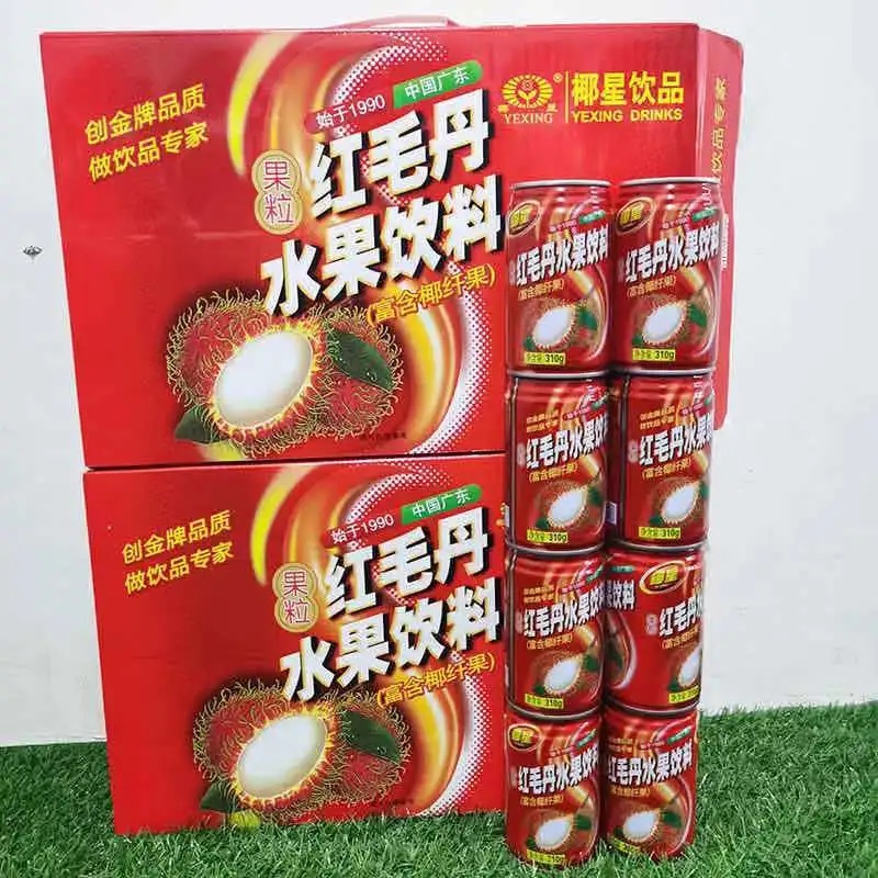 椰星红毛丹饮料整箱果味饮品含椰果果粒多果汁童年怀旧饮料礼盒装