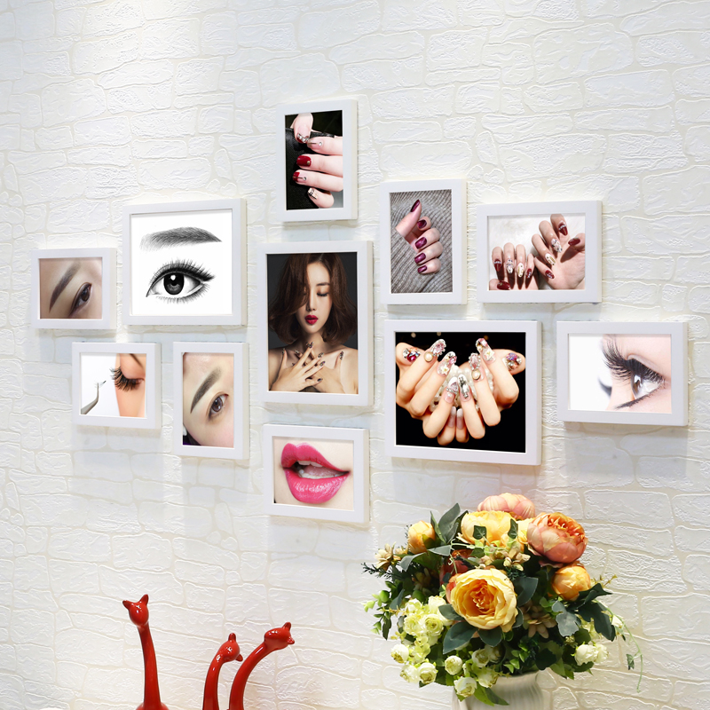 美容院3D立体墙贴创意个性美甲美睫纹绣化妆店广告橱窗贴纸背景墙