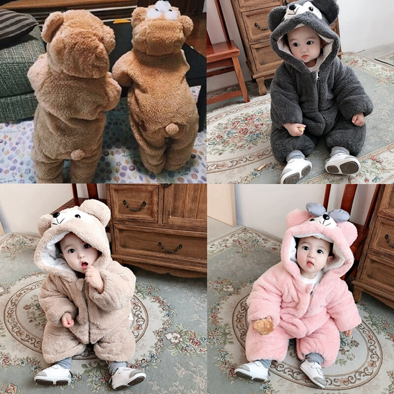 超萌婴儿服冬款外出韩版宝宝棉袄男0一周岁半1-2加厚小婴儿棉衣秋
