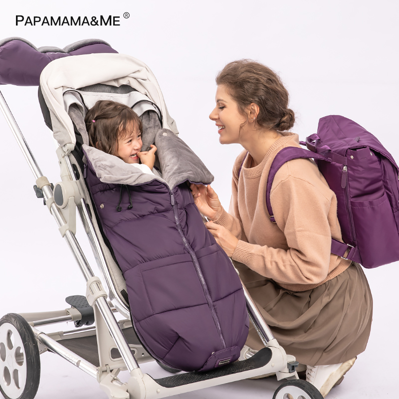 papamamame婴儿推车睡袋冬季外出防风加厚保暖抱被挡风脚罩宝宝