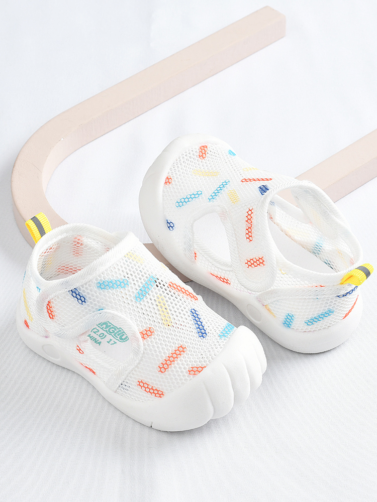 基诺浦宝宝凉鞋男夏季学步鞋0一1-2岁婴儿防滑软底婴幼儿网鞋女宝