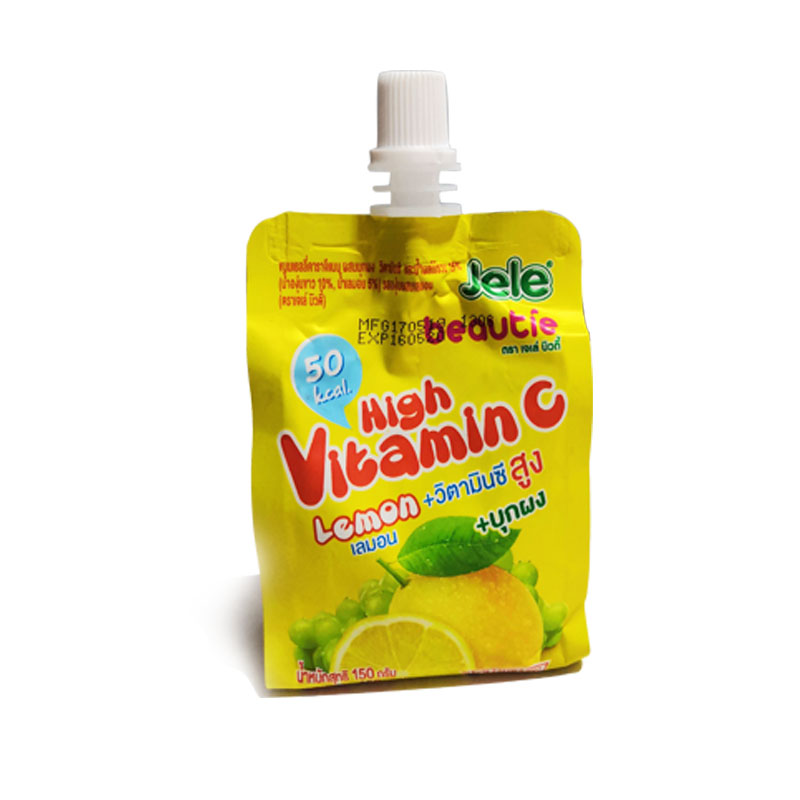 泰国进口JELE吸吸果冻维生素C柠檬葡萄果肉柠檬糖果低卡可吸儿童