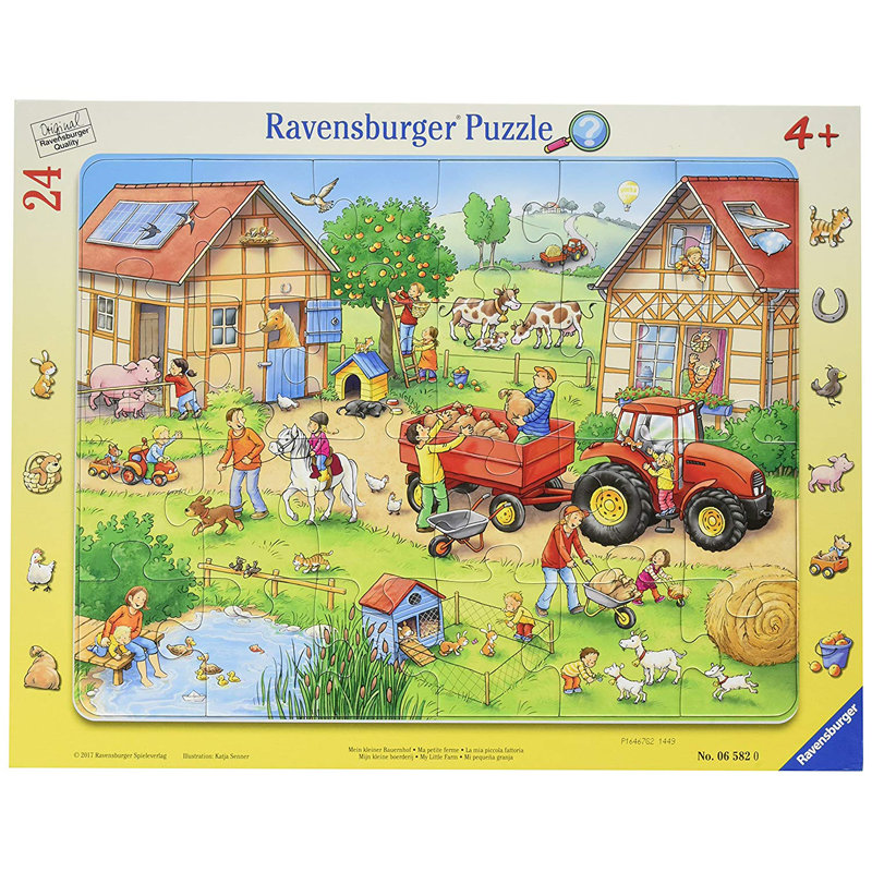 睿思 我的小农场农用机械 24片06582 德国儿童汽车拼图益智玩具