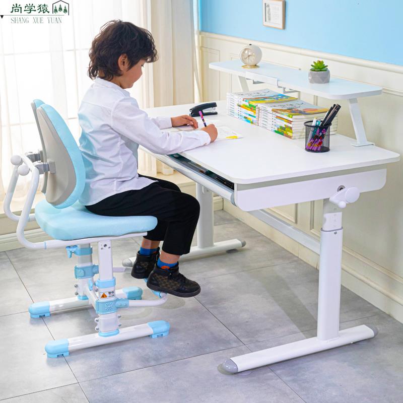 新款儿童书桌可升降实木学习桌椅套装初中小学生电脑桌简约家用写