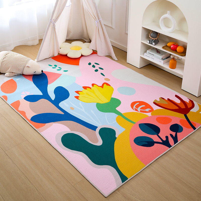新客减儿童地毯客厅阅读区地垫卧室房间床边毯幼儿园多巴胺防滑早