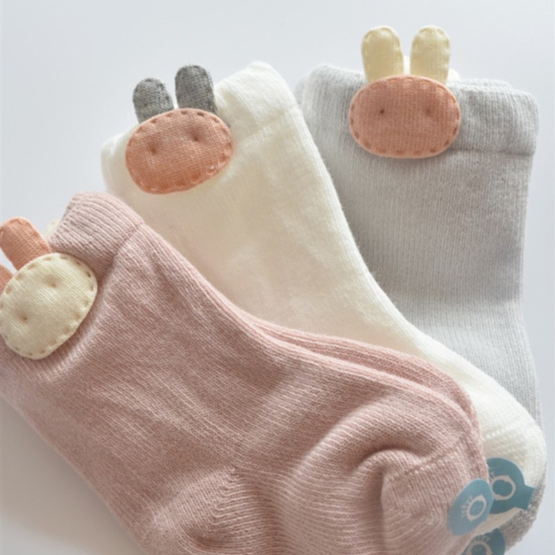新品初生婴儿胎袜无骨3双装新生袜子纯棉春夏季薄款男女儿童宝宝