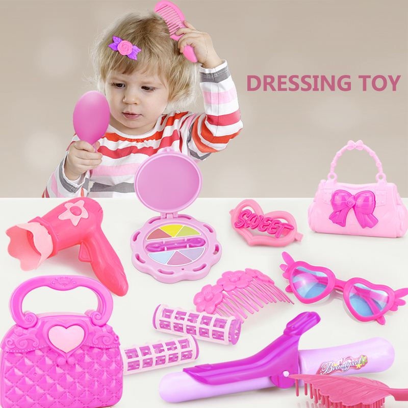 极速24-32PCS Pretend Play Kid Make Up Toys Pink Makeup Set P